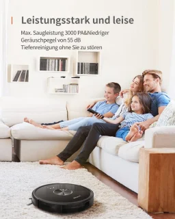 Robotstofzuiger met Dweilfunctie 3000 Pa - Compatibel Google Home Alexa