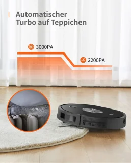Robotstofzuiger met Dweilfunctie 3000 Pa - Compatibel Google Home Alexa