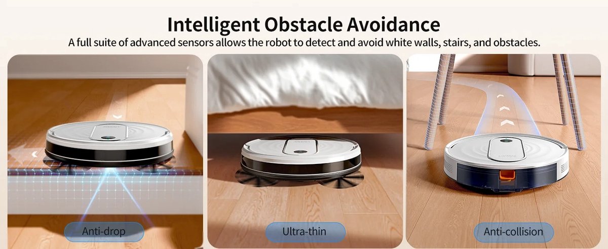 Robotstofzuiger met dweilfunctie - 4500Pa - APP-besturing