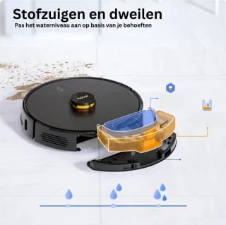 Robotstofzuiger met laadstation en appbediening