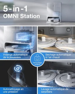 Robotstofzuiger met reinigingsstation en dweilfunctie