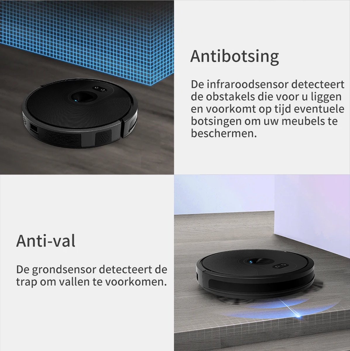Robotstofzuiger Met Watertank En Dweilfunctie - Afstandsbediening