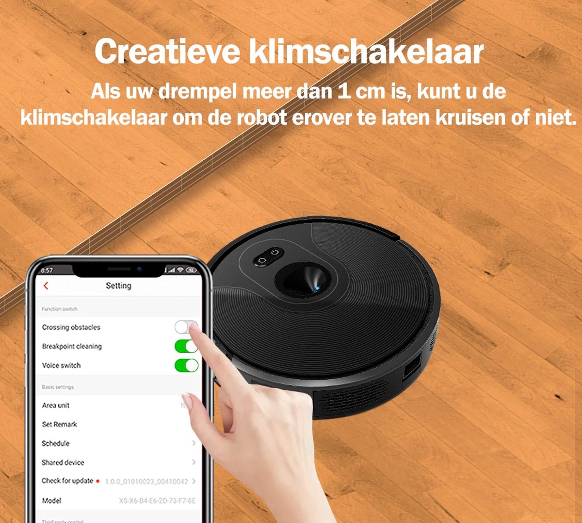 Robotstofzuiger Met Watertank En Dweilfunctie - Afstandsbediening