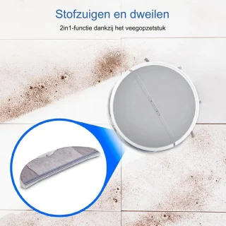 Robotstofzuiger Wit met Laadstation White-label