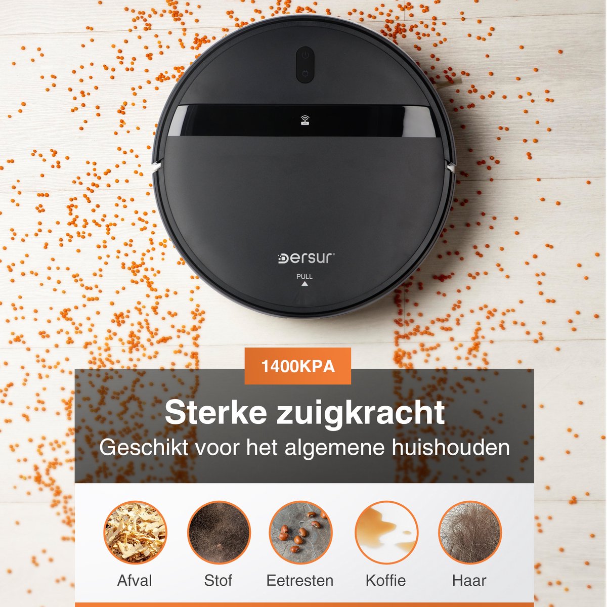 Robotstofzuiger Zwart met Dweilfunctie en Laadstation