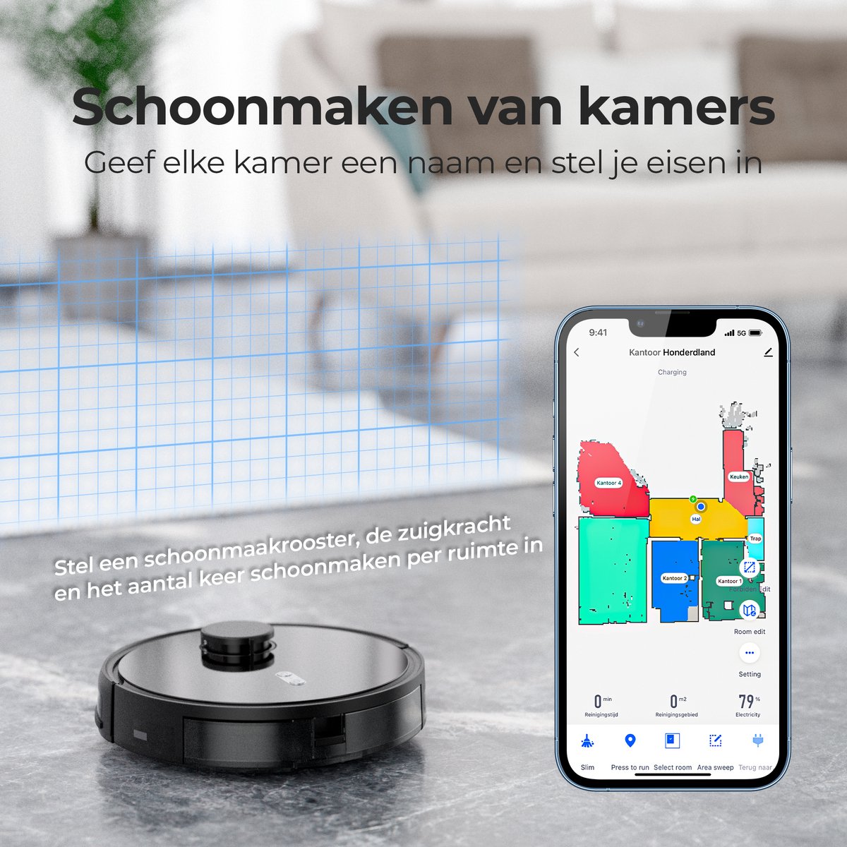 Roomware Robotstofzuiger met Dweilfunctie SMART Wifi