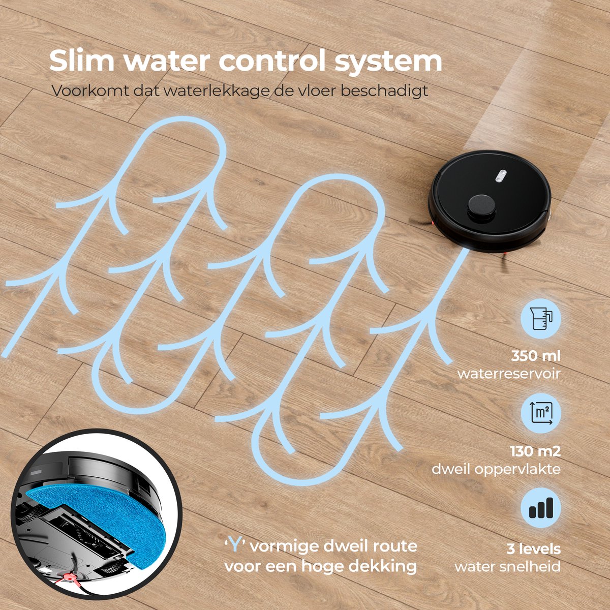 Roomware Robotstofzuiger met Dweilfunctie SMART Wifi