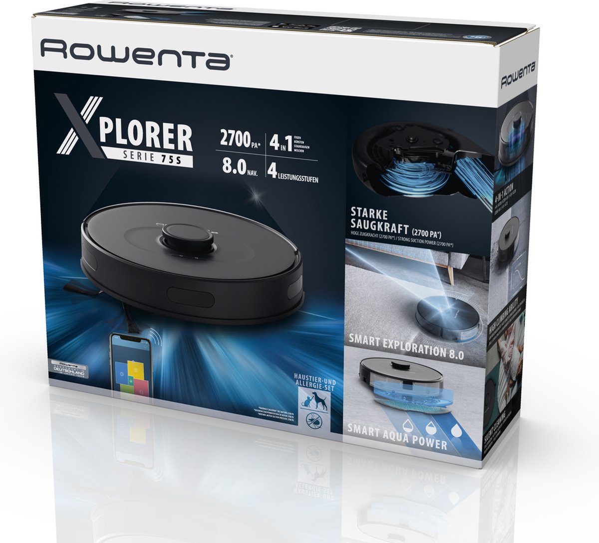 Rowenta X-Plorer Serie 75S RR8575 Robotstofzuiger Zwart