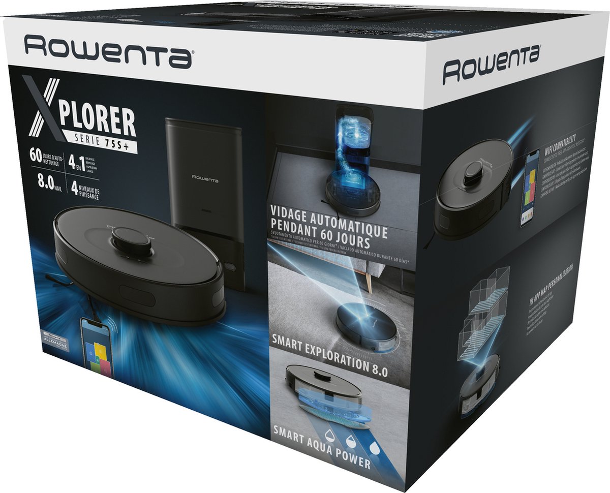 Rowenta X-Plorer Serie 75S+ RR8585 Robotstofzuiger Zwart