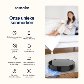 Samako TurboFlow robotstofzuiger met dweilfunctie