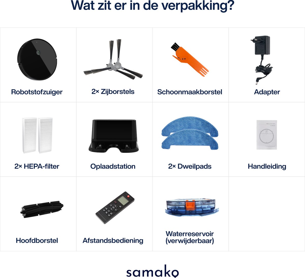 Samako TurboFlow robotstofzuiger met dweilfunctie