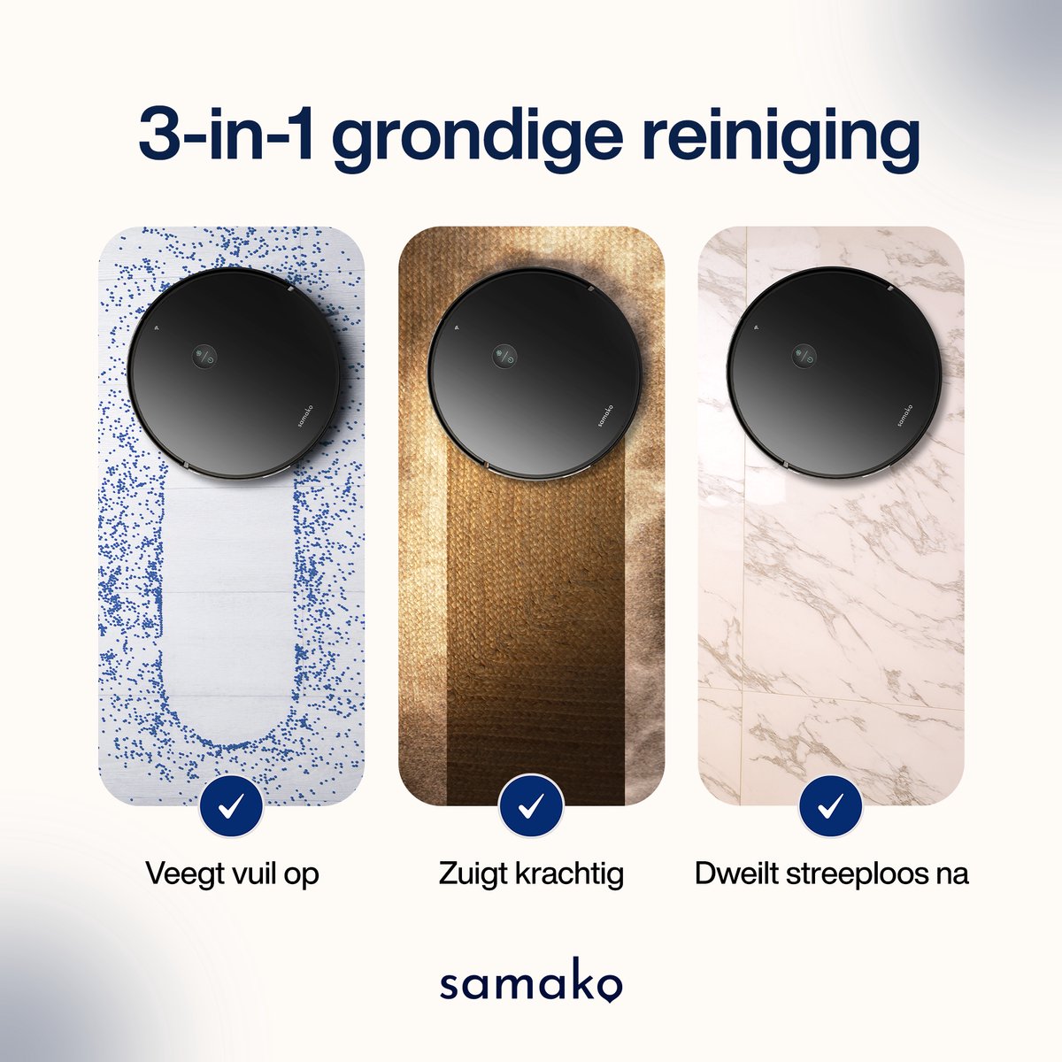 Samako TurboFlow robotstofzuiger met dweilfunctie