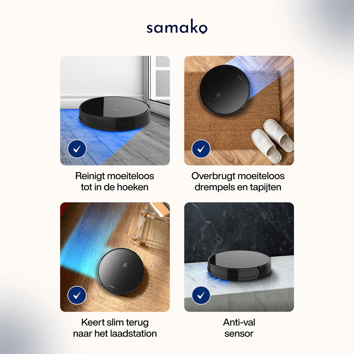 Samako TurboFlow robotstofzuiger met dweilfunctie