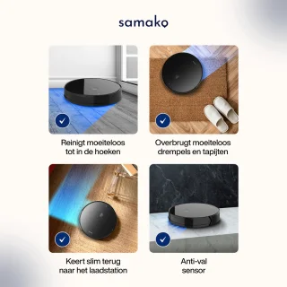 Samako TurboFlow robotstofzuiger met dweilfunctie