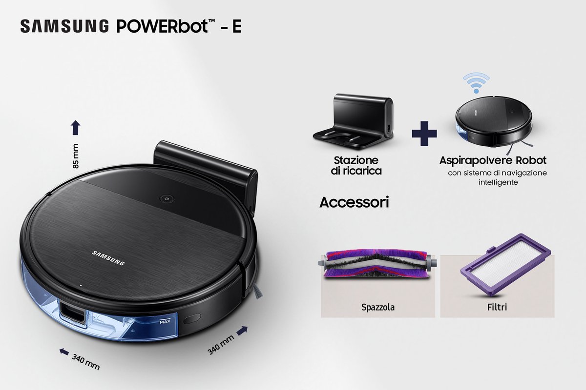 Samsung VR05R5050WK robotstofzuiger zwart