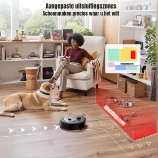 SCH® Robotstofzuiger Zwart