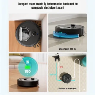 SCH® Robotstofzuiger Zwart