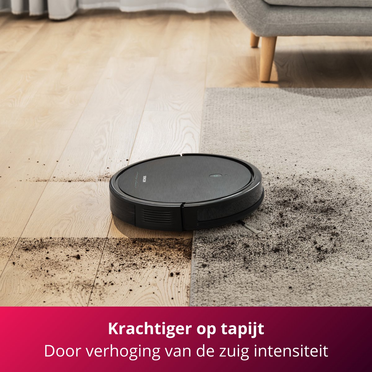 Sencor SRV 3160TQ Robotstofzuiger met Dweilfunctie Zwart