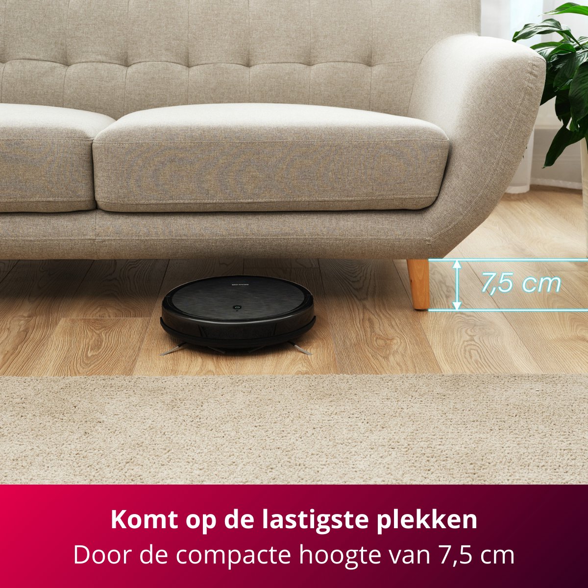 Sencor SRV 3160TQ Robotstofzuiger met Dweilfunctie Zwart