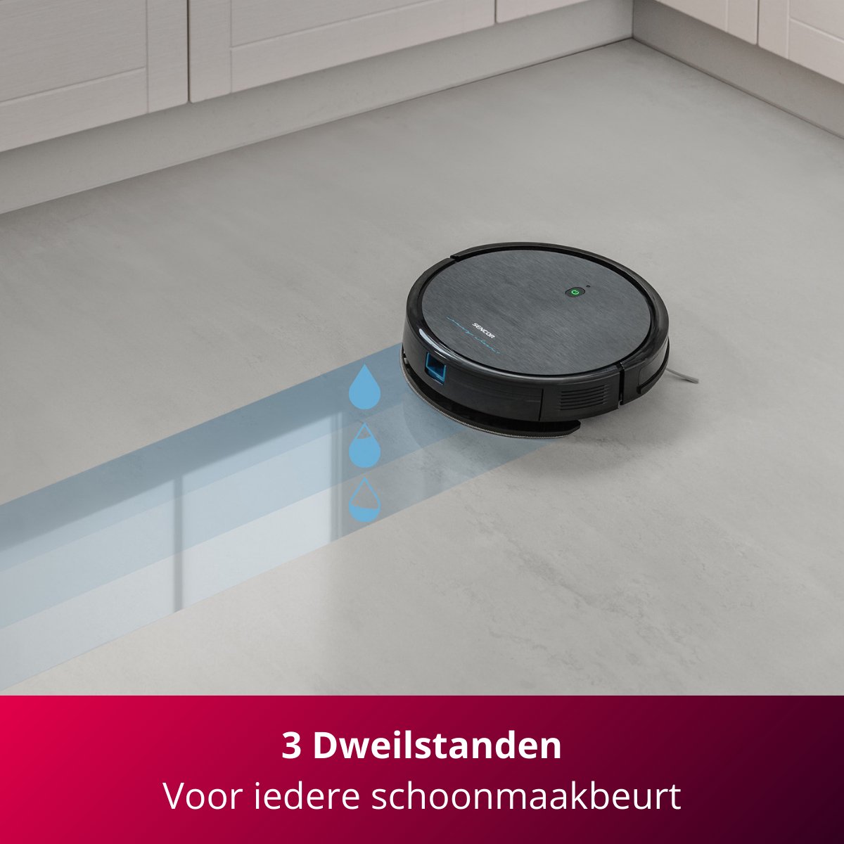 Sencor SRV 3160TQ Robotstofzuiger met Dweilfunctie Zwart