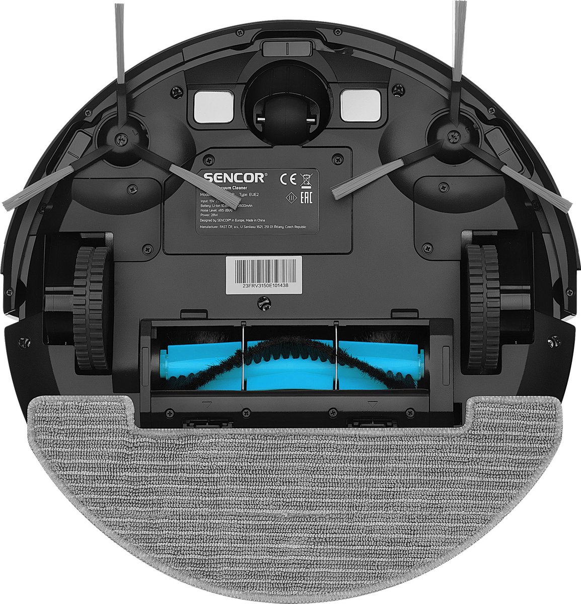 Sencor SRV 3160TQ Robotstofzuiger met Dweilfunctie Zwart