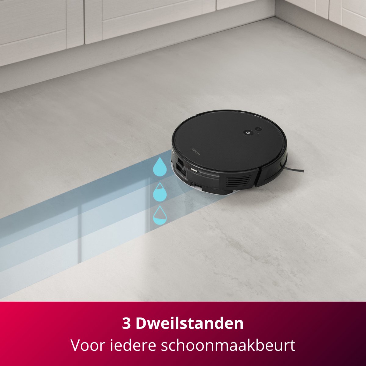 Sencor SRV 6450BK robotstofzuiger met dweilfunctie zwart