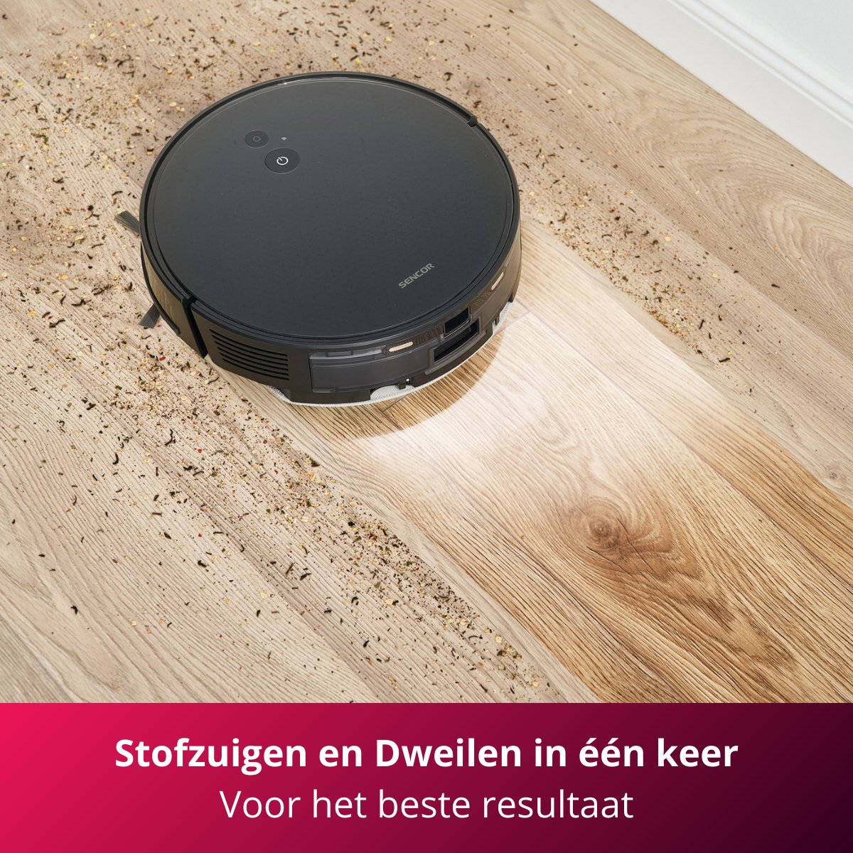 Sencor SRV 6450BK robotstofzuiger met dweilfunctie zwart