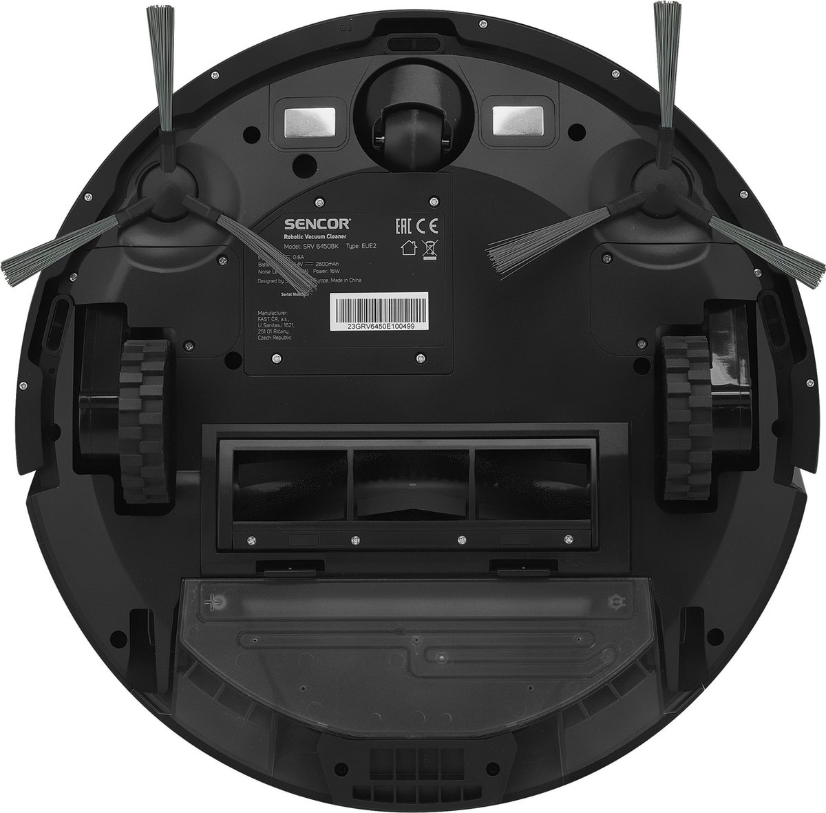 Sencor SRV 6450BK robotstofzuiger met dweilfunctie zwart