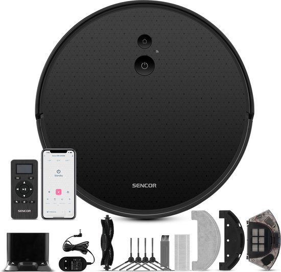 Sencor SRV 6450BK robotstofzuiger met dweilfunctie zwart
