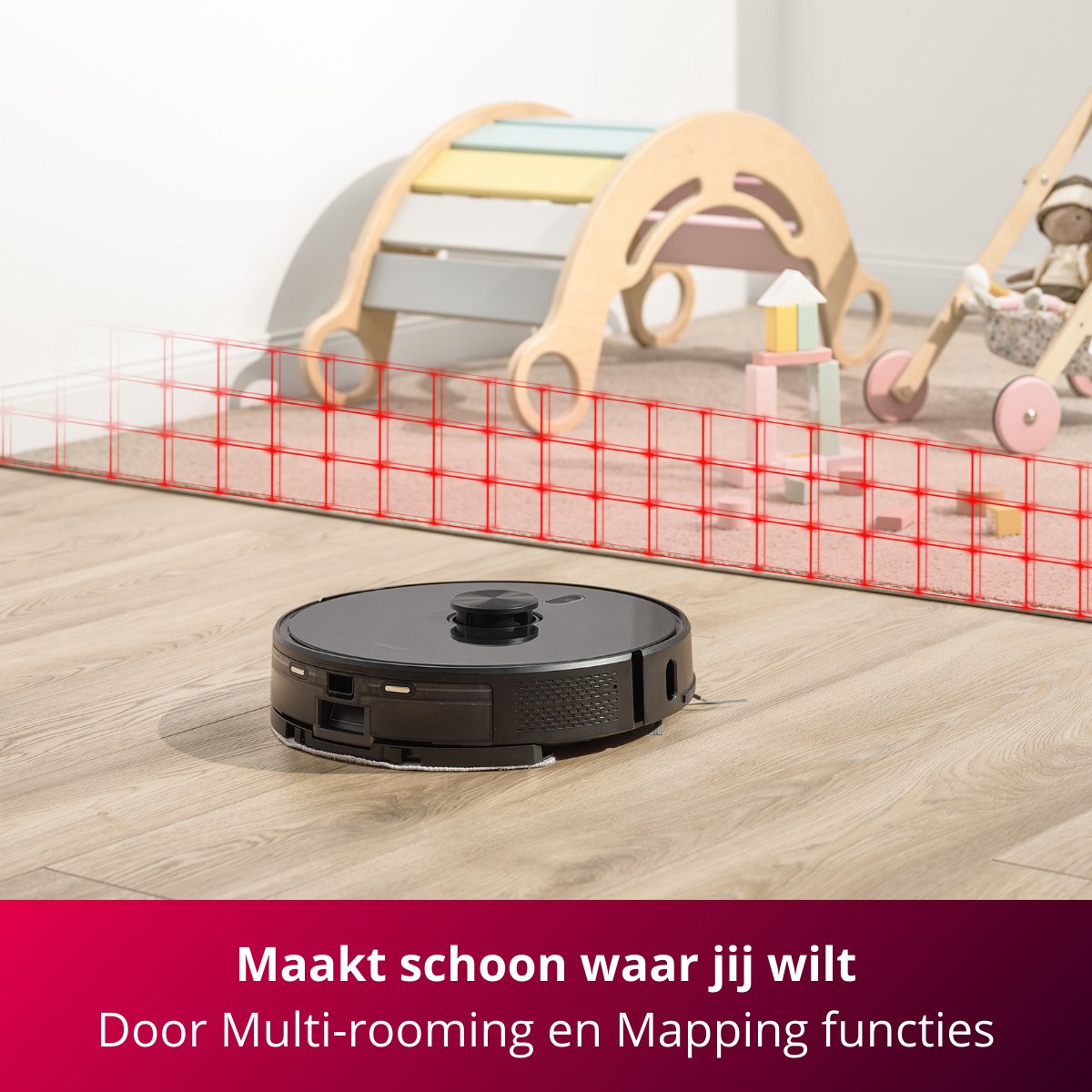 Sencor SRV 9185BK Robotstofzuiger met leegstation en dweilfunctie