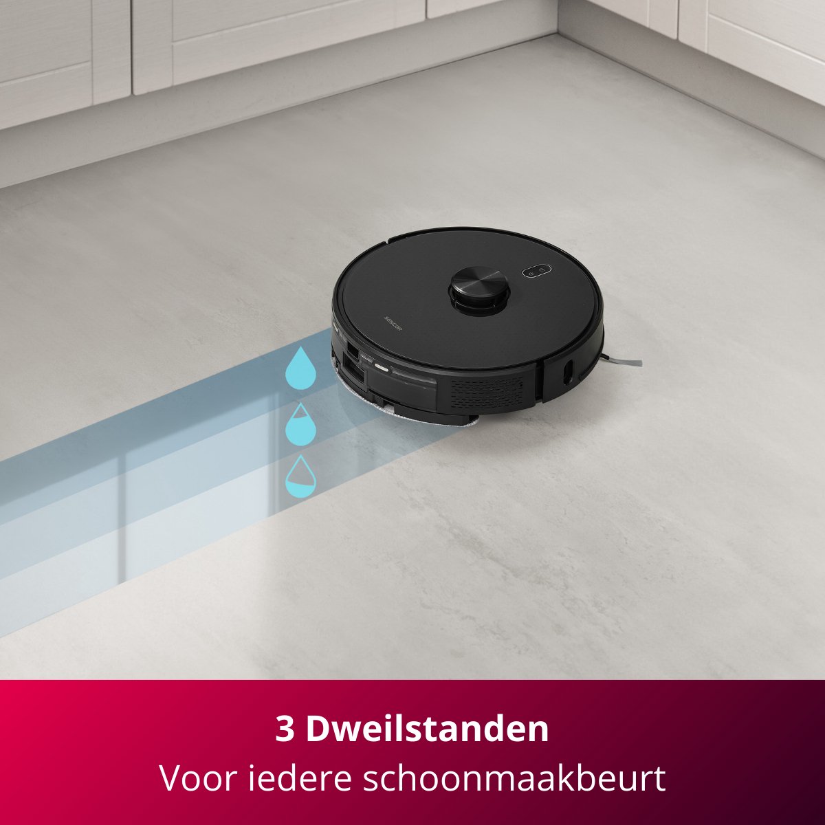 Sencor SRV 9185BK Robotstofzuiger met leegstation en dweilfunctie
