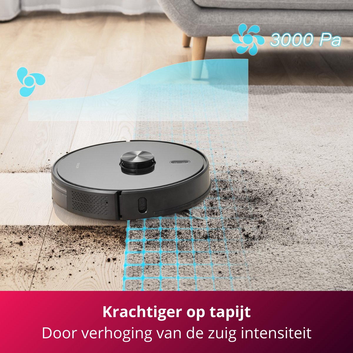 Sencor SRV 9185BK Robotstofzuiger met leegstation en dweilfunctie