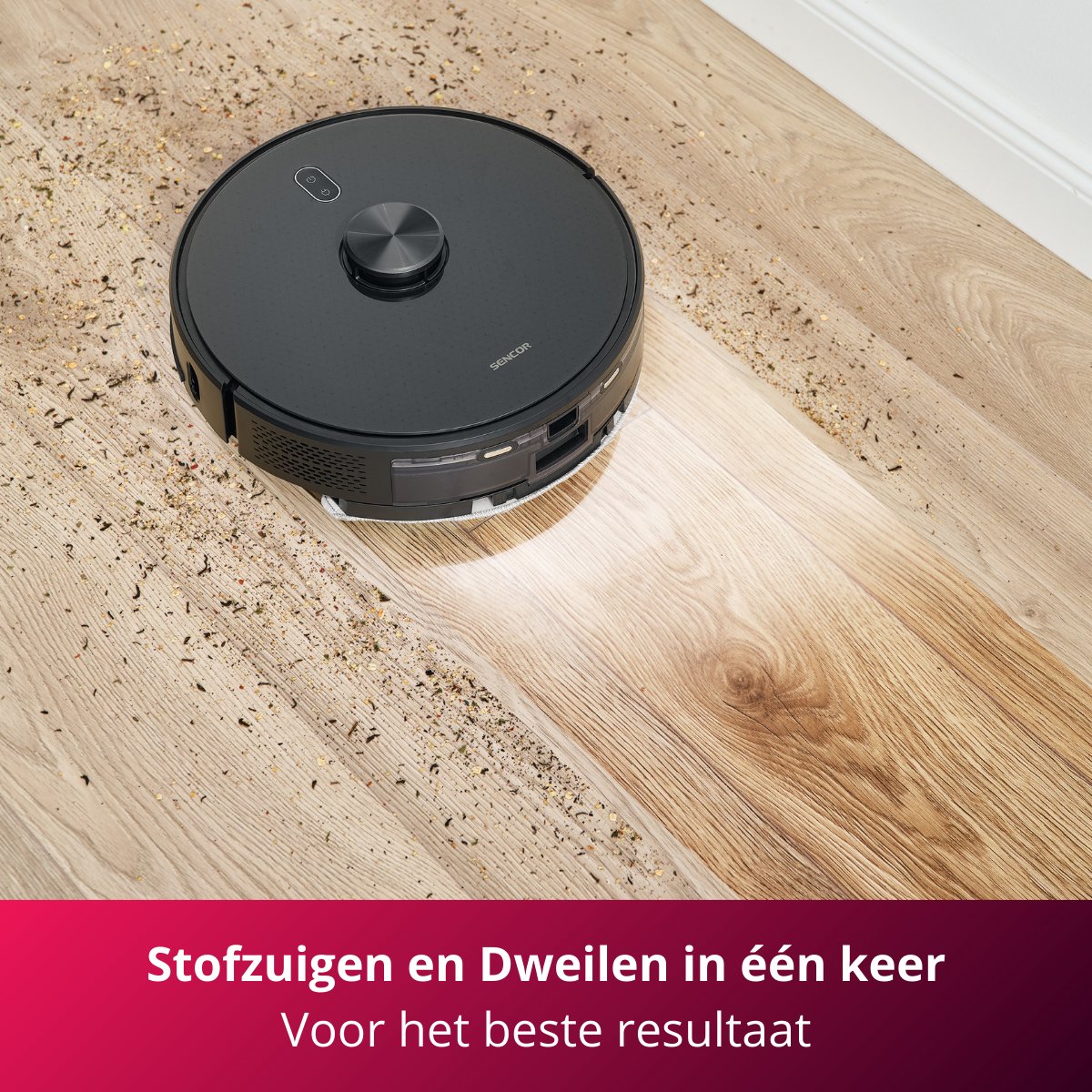 Sencor SRV 9185BK Robotstofzuiger met leegstation en dweilfunctie