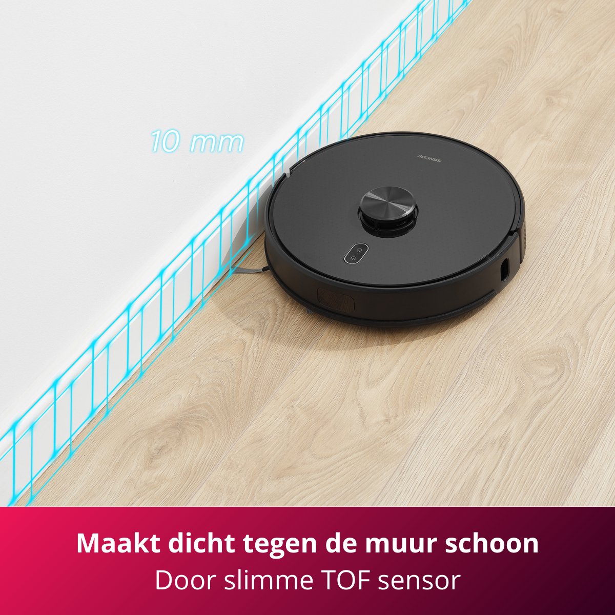 Sencor SRV 9185BK Robotstofzuiger met leegstation en dweilfunctie