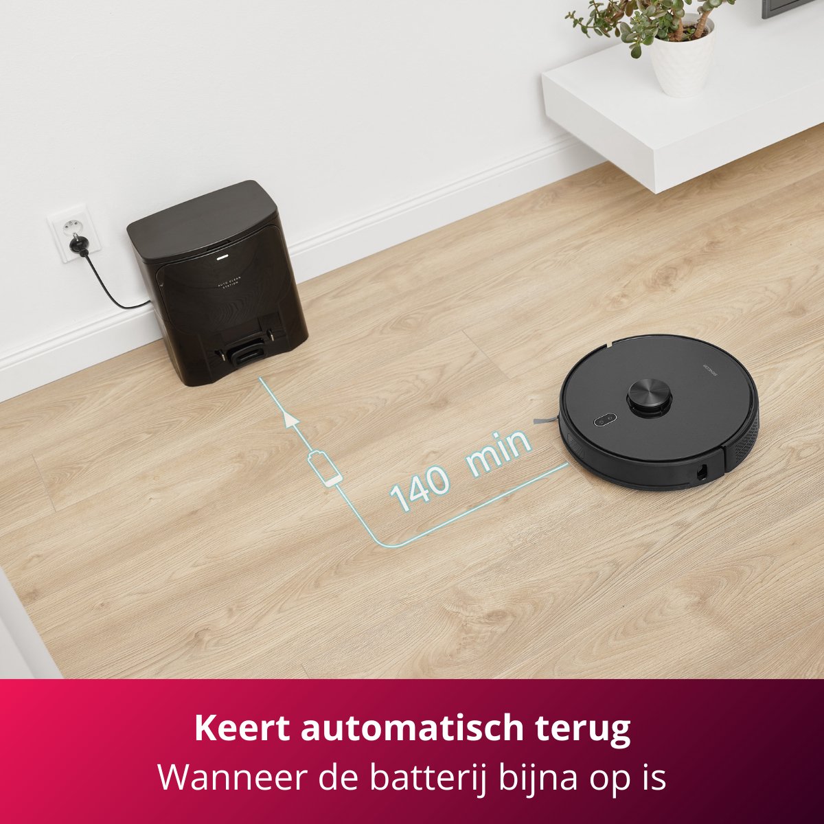 Sencor SRV 9185BK Robotstofzuiger met leegstation en dweilfunctie