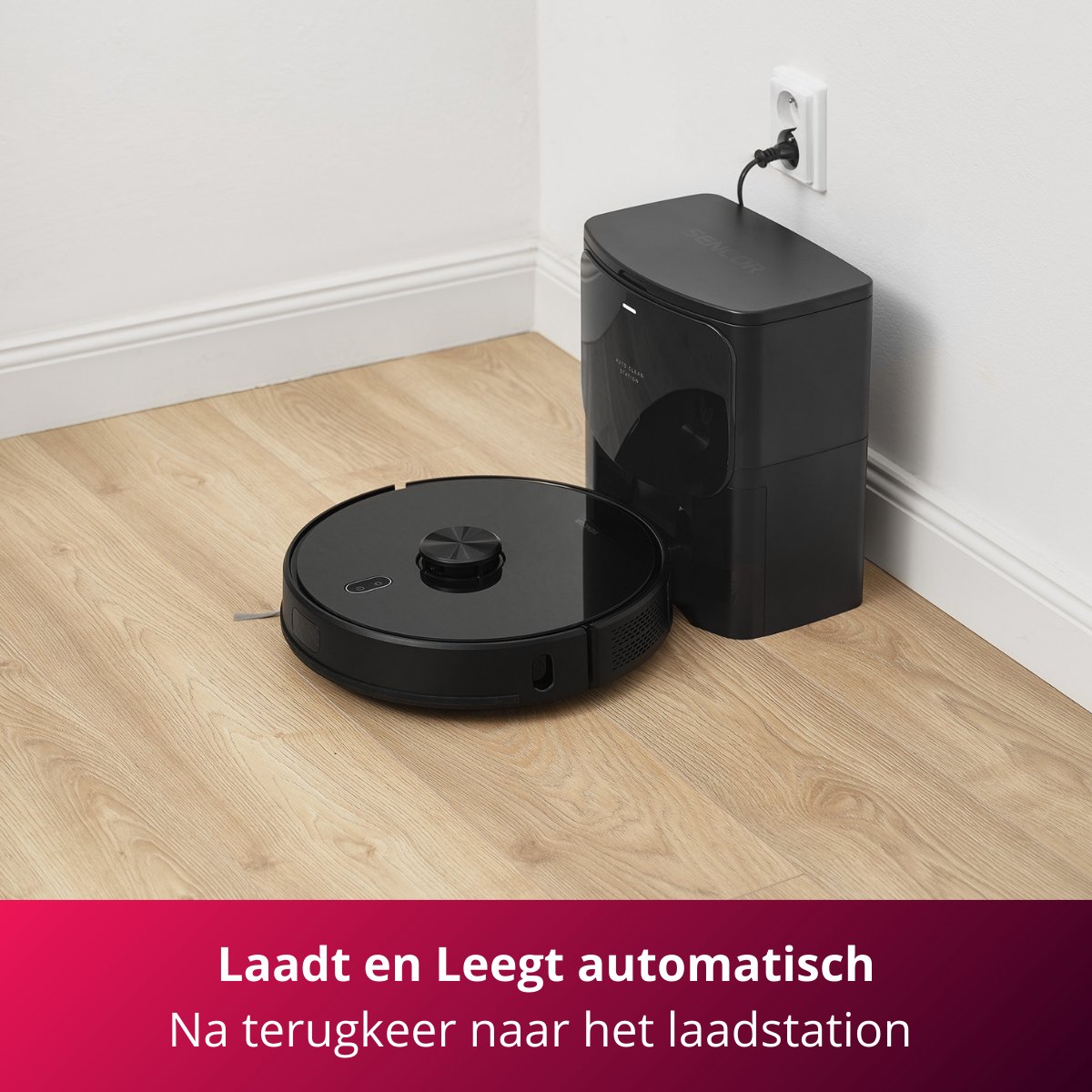 Sencor SRV 9185BK Robotstofzuiger met leegstation en dweilfunctie