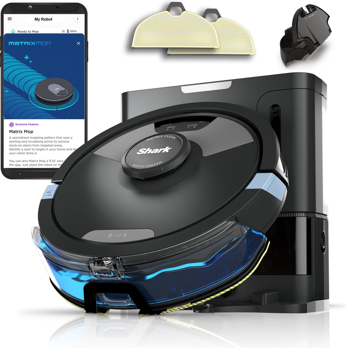 Shark Matrix Plus RV2620WAEU Robotstofzuiger 2-in-1