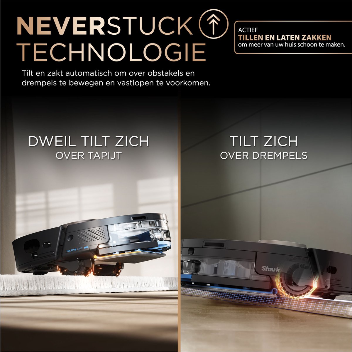 Shark PowerDetect NeverTouch Pro RV2800ZEEU 2-in-1 Robotstofzuiger