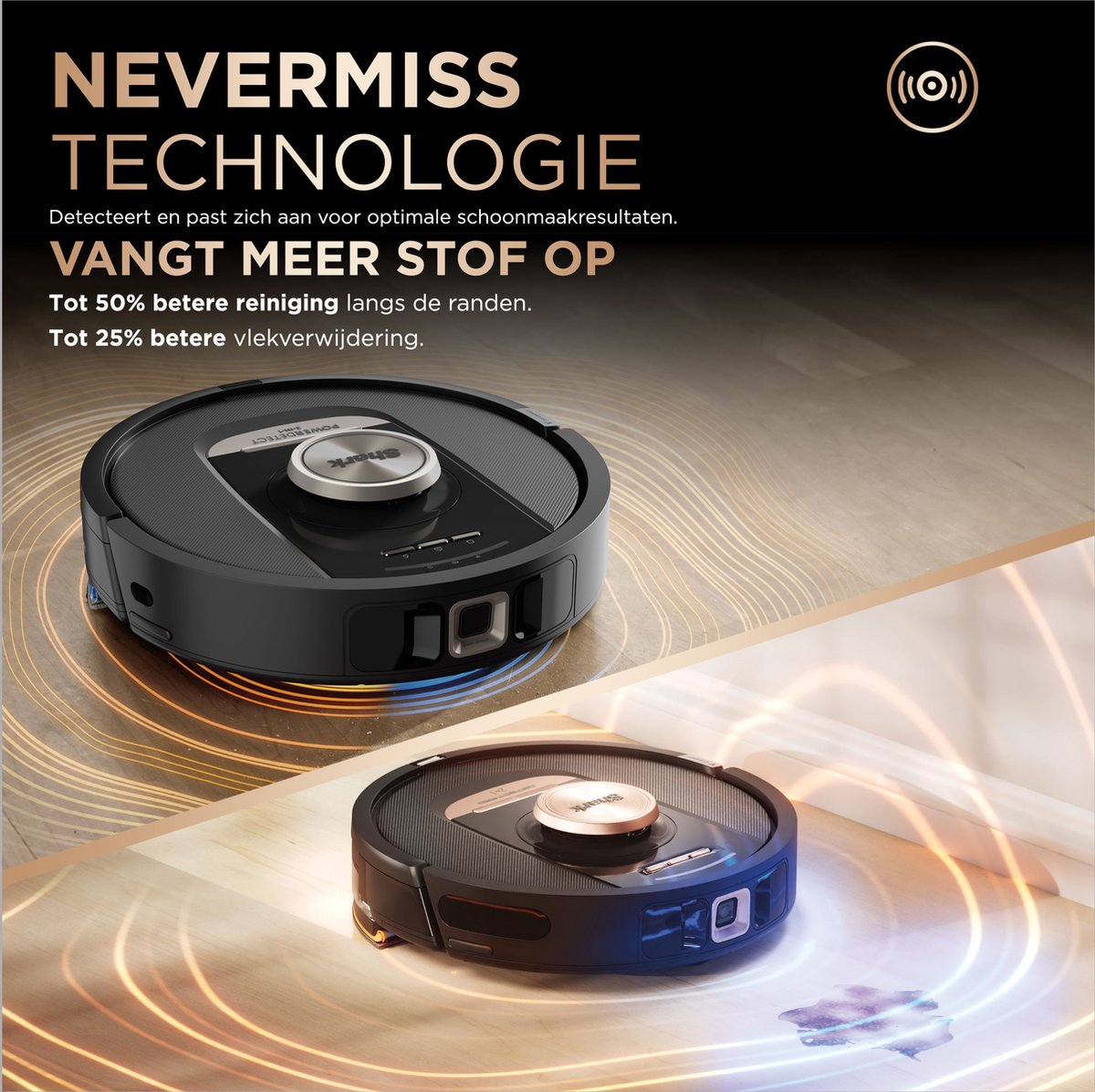 Shark PowerDetect NeverTouch Pro RV2800ZEEU 2-in-1 Robotstofzuiger