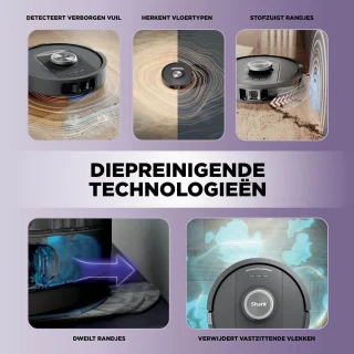 Shark RV2800YEEU PowerDetect NeverTouch Pro 2-in-1 Robotstofzuiger en Mop