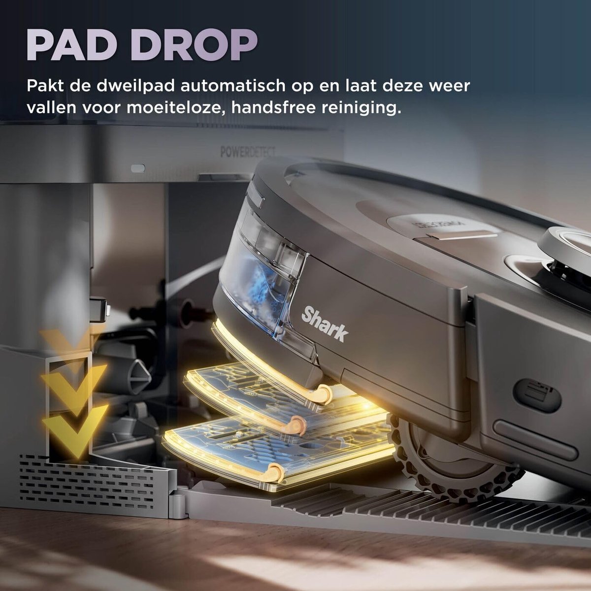 Shark RV2800YEEU PowerDetect NeverTouch Pro 2-in-1 Robotstofzuiger en Mop