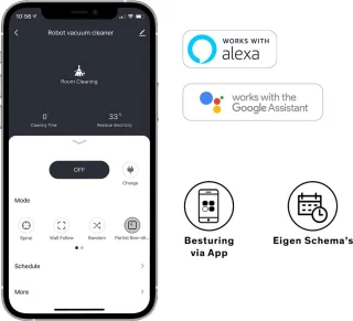 Sinji Smart Robotstofzuiger met Laadstation Wit
