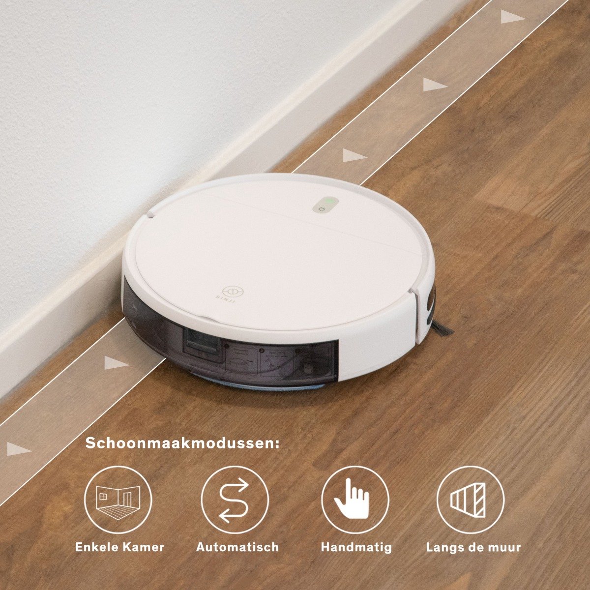 Sinji Smart Robotstofzuiger met Laadstation Wit