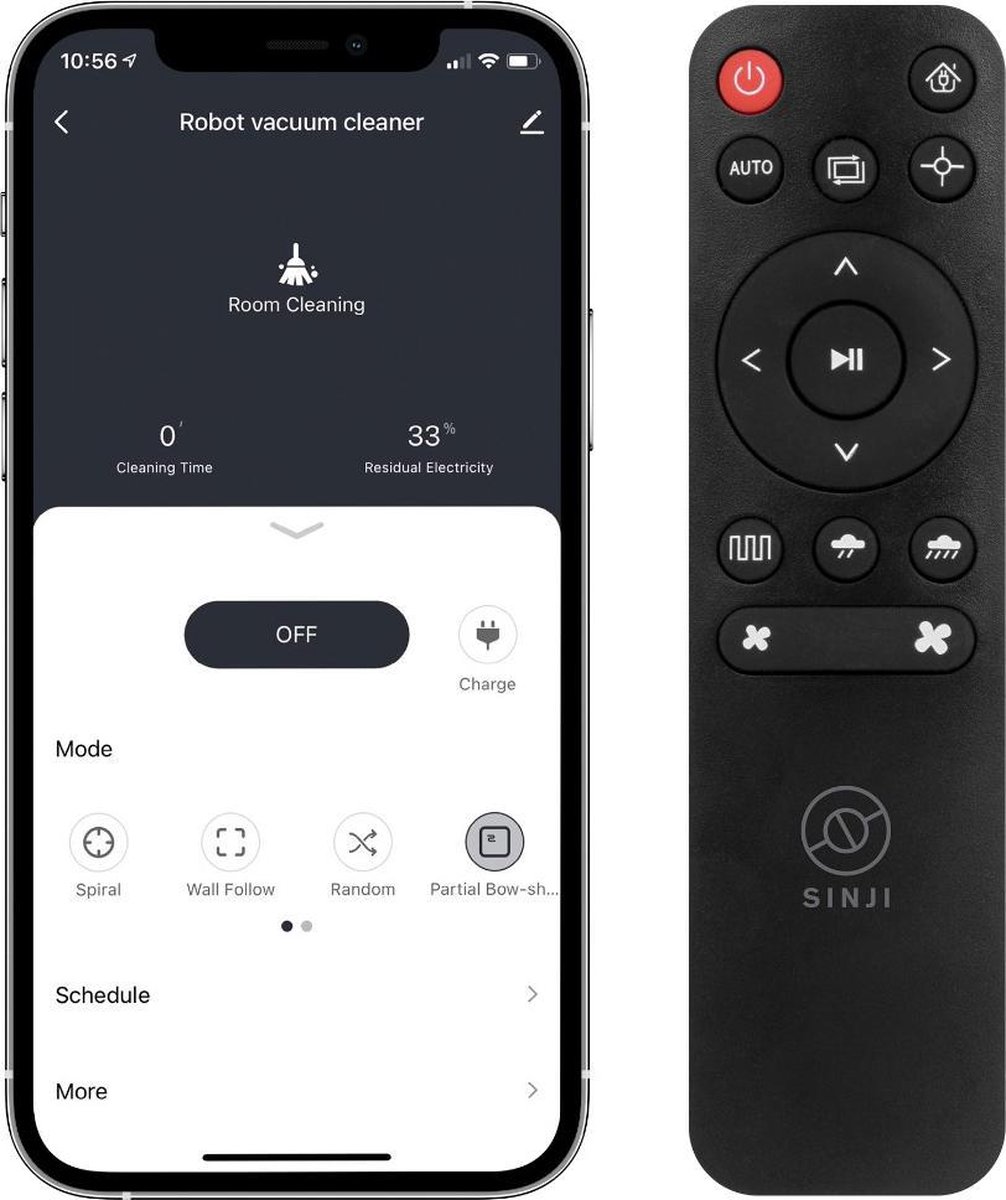 Sinji Smart Robotstofzuiger met Laadstation Wit