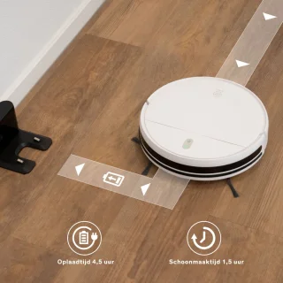 Sinji Smart Robotstofzuiger met Laadstation Wit