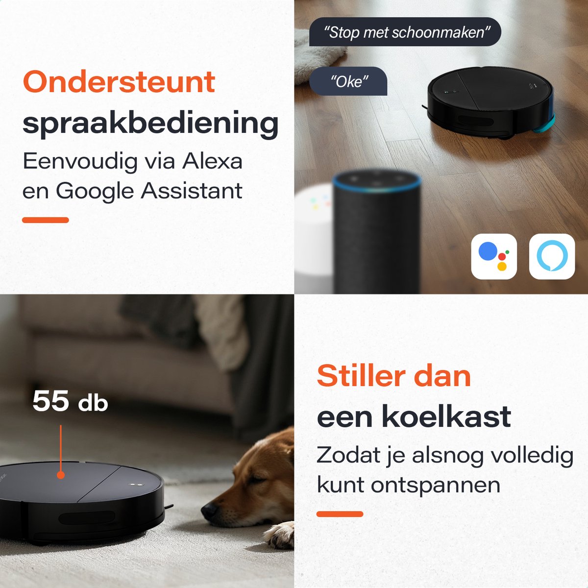 Skoov Ecopulse Robotstofzuiger met Dweilfunctie en Laadstation