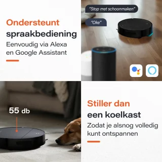 Skoov Ecopulse Robotstofzuiger met Dweilfunctie en Laadstation