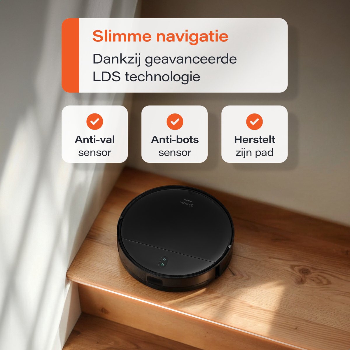 Skoov Ecopulse Robotstofzuiger met Dweilfunctie en Laadstation