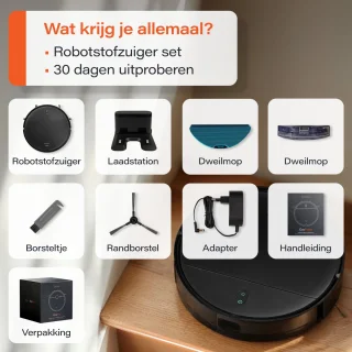 Skoov Ecopulse Robotstofzuiger met Dweilfunctie en Laadstation