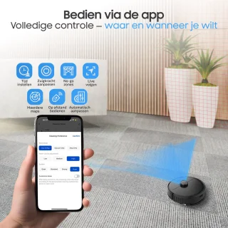 Sweepo Smart Robotstofzuiger met Dweilfunctie en Laadstation